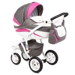 B22 - Детская коляска Adamex Barletta NEW 2 в 1 Ecco кожа 50%